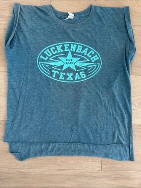 Luckenbach Texas Graphic Tee in blue